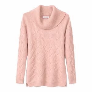 Calvin Klein Women Pink Oversized Turtleneck Long Sleeve Sweater Size Small New
